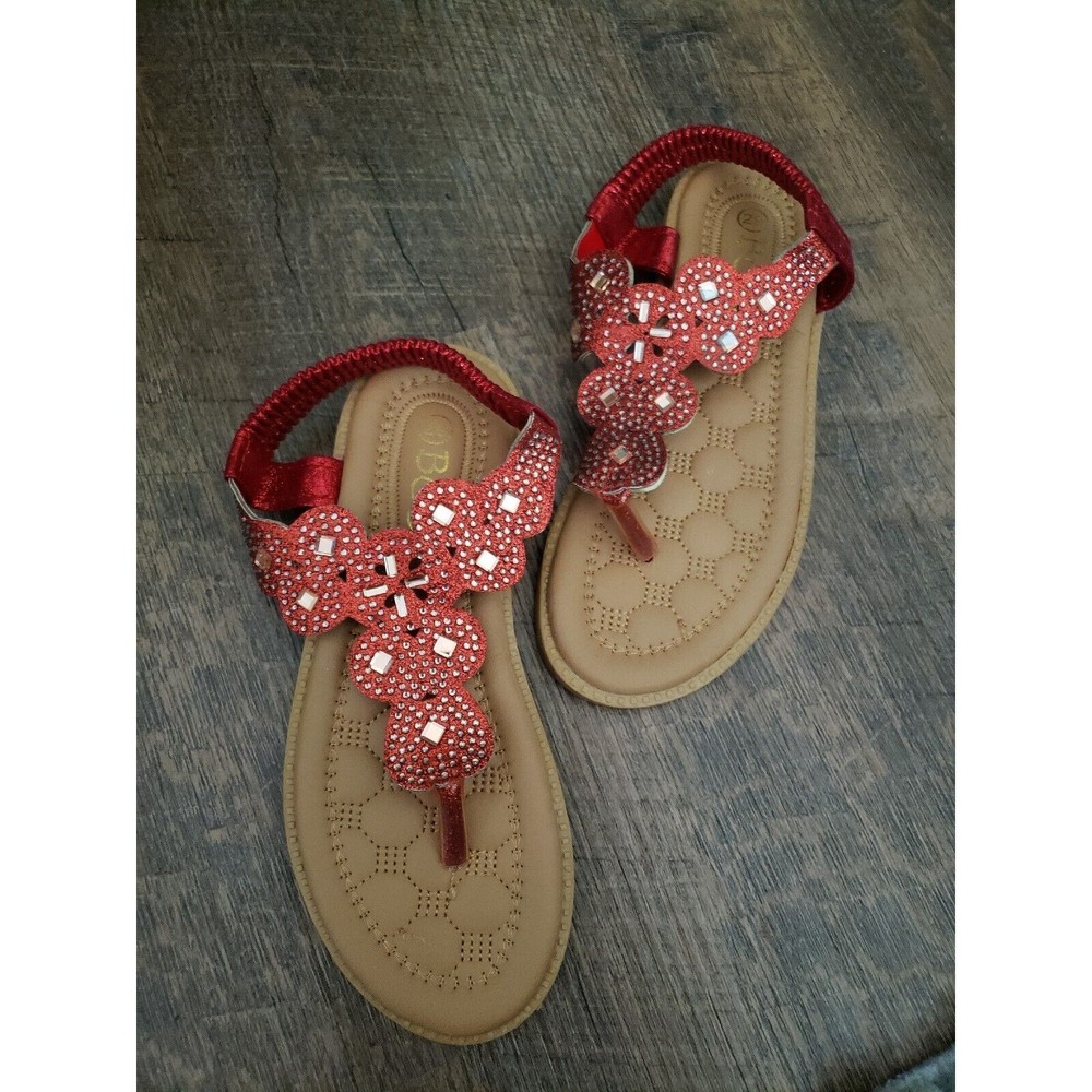 Girls Euro Sz 29 Or US Sz 11.5 Red Summer Sandals